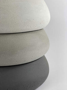 Concrete bowls gray shades